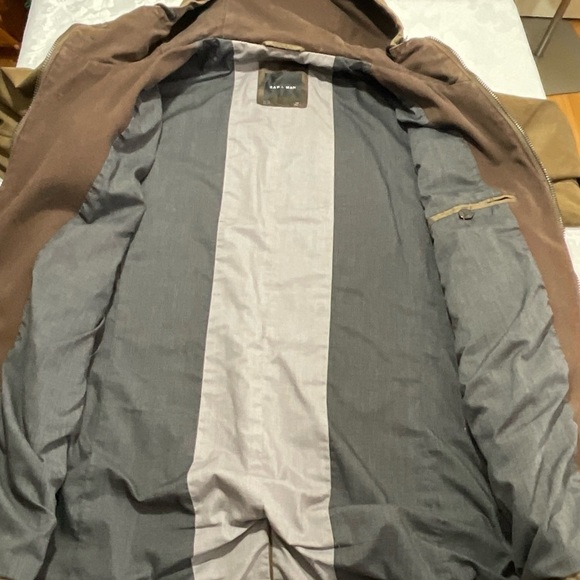 ZARA Man HOODED JACKET Drawstring Long Sleeve Xtra Large Brown - Picture 11 of 13